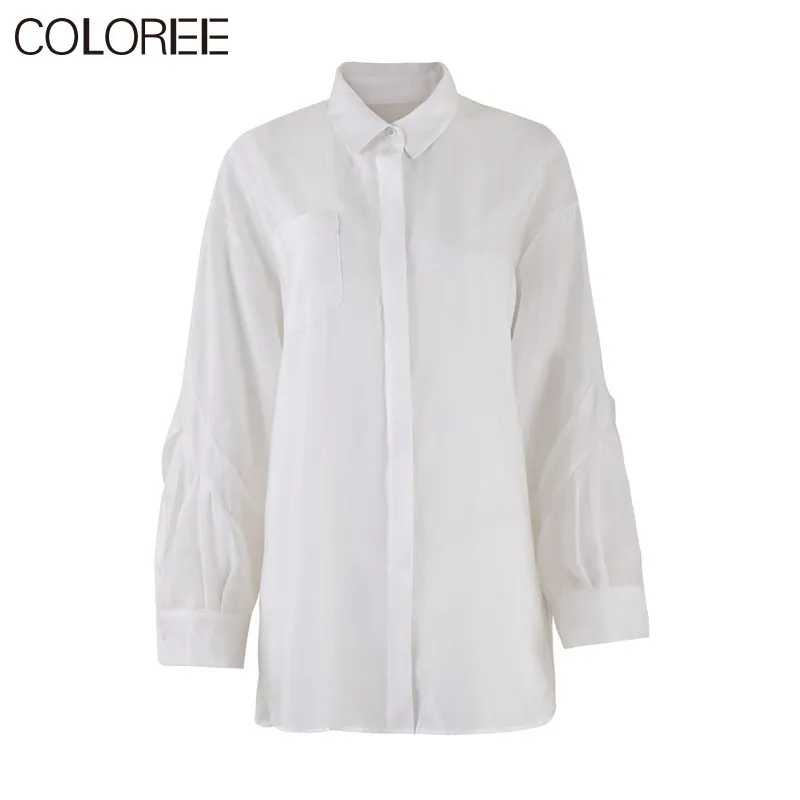 

Loose Casual Blusa Mujer Moda 2023 Runway Designer Oversized White Top for Women Korean Fashion Blusas Para Mujer