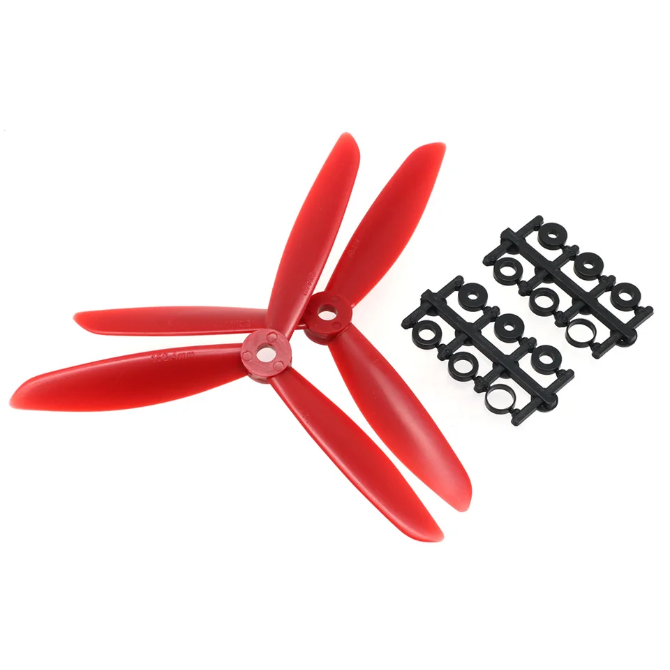 4 pezzi 6045 6x4,5 pollici 3 pale Prop CW CCW Elica in plastica a trasmissione diretta per quadricottero RC (2 paia)  26
