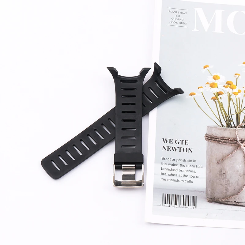 Men's rubber watch strap accessories for SUUNTO T1 T1C T3 T3C T3D T4C T4D Outdoor Sports waterproof watch band Women buckle