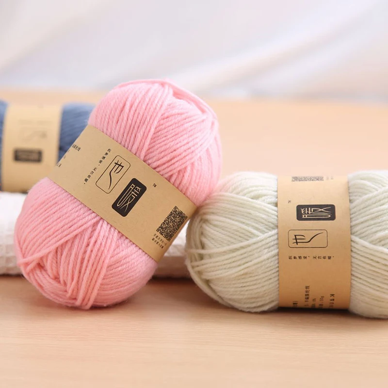 Description Picture 4 of item45g/Ball Wool Blended Yarn 4 Ply Hand Knitting Crochet Yarns Line for Sweater Scarf Doll Clothes Crafts Handicraft Weave Yarn