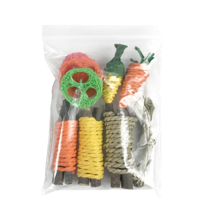 Rabbit Chew Toys For Teeth Grinding Bunny Molar Toys Improve Dental Health For Hamsters Chinchillas Guinea Pigs Wooden Snack