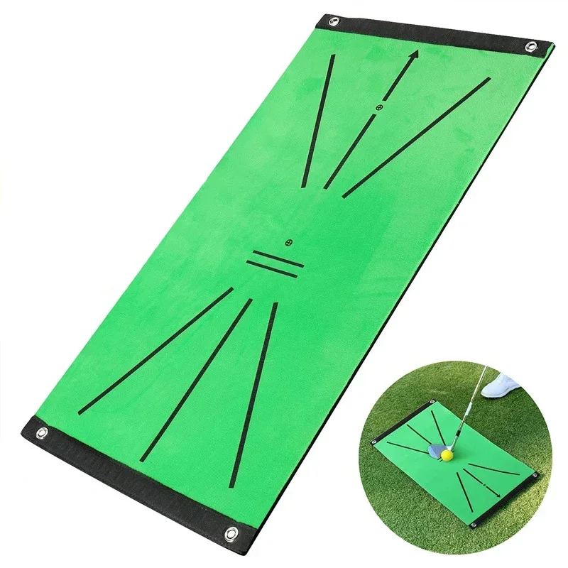 

Golf Training Mat Mini Practice Hitting Aid Fixed Ground Rug for Swing Detection Batting Portable Gift Indoor Outdoor with Bag