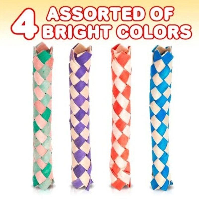 Parrot Bite Soothing Toy Handmade Wooden Finger Cover Colorful Woven Tube Toy Accessories Birdcage Accessories 2
