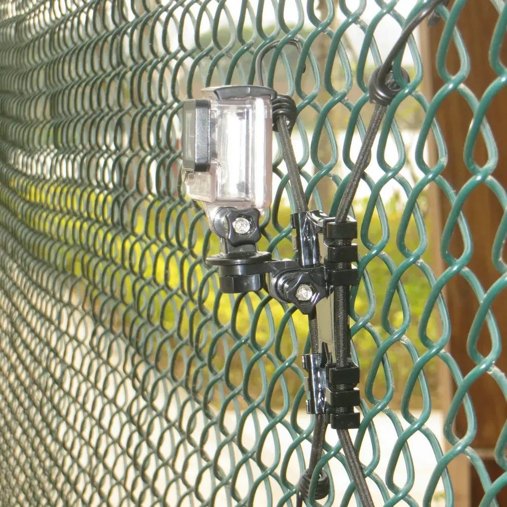 3 in 1 Action Camera Chain Link Fence Mount for Action Camera/Smartphone Recording Baseball Softball and Tennis Game