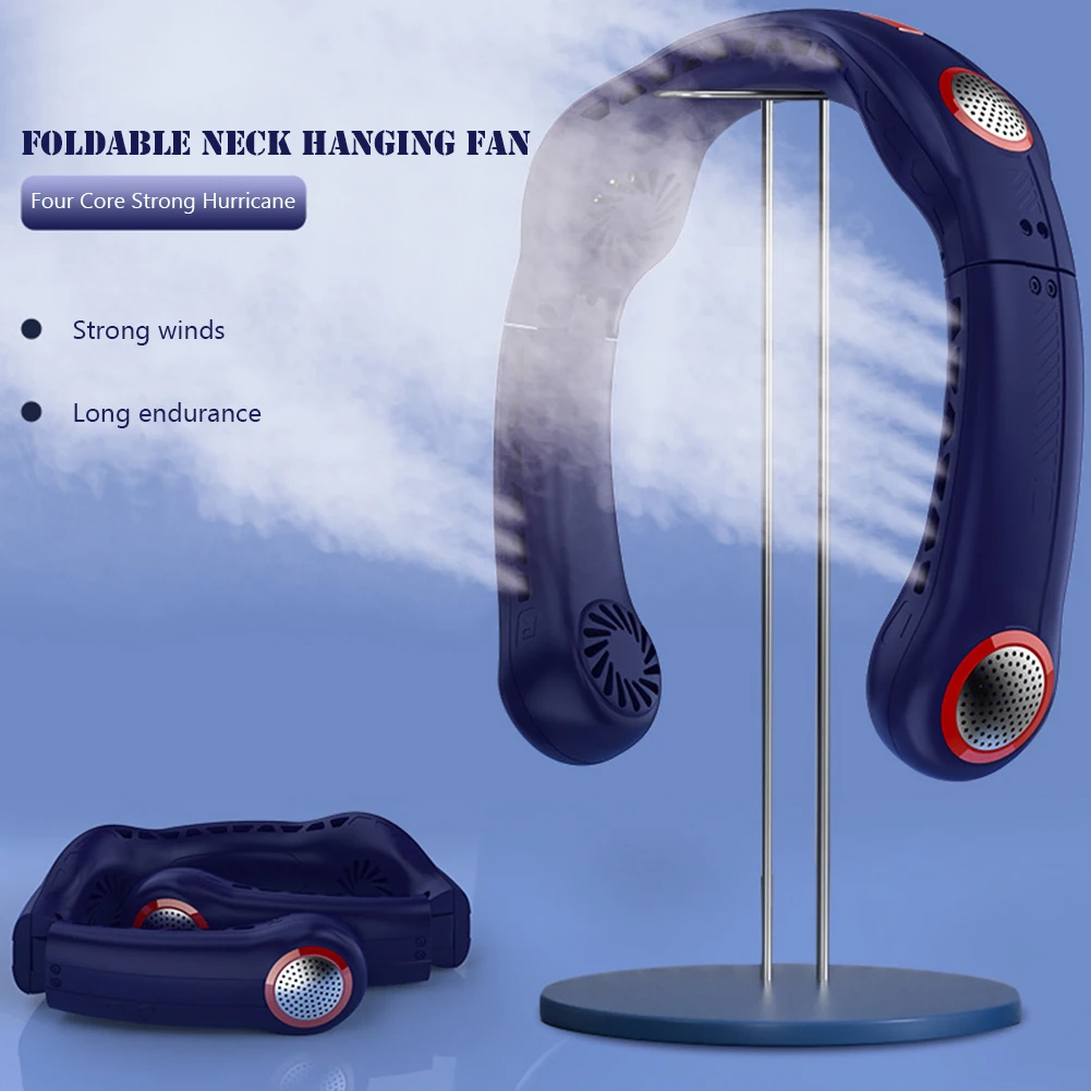 

4000mAh Multiple Air Vent Bladeless Mini Sports Fan USB Summer Cooling Fan Comfortable Low-noise Lightweight for Camping Fishing