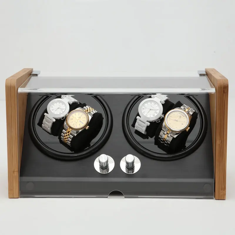 Wooden Watch Winders Silent Automatic Watch Winder Rotating Mechanical Wrist Watches Winder Luxury Watches Storage Boxes