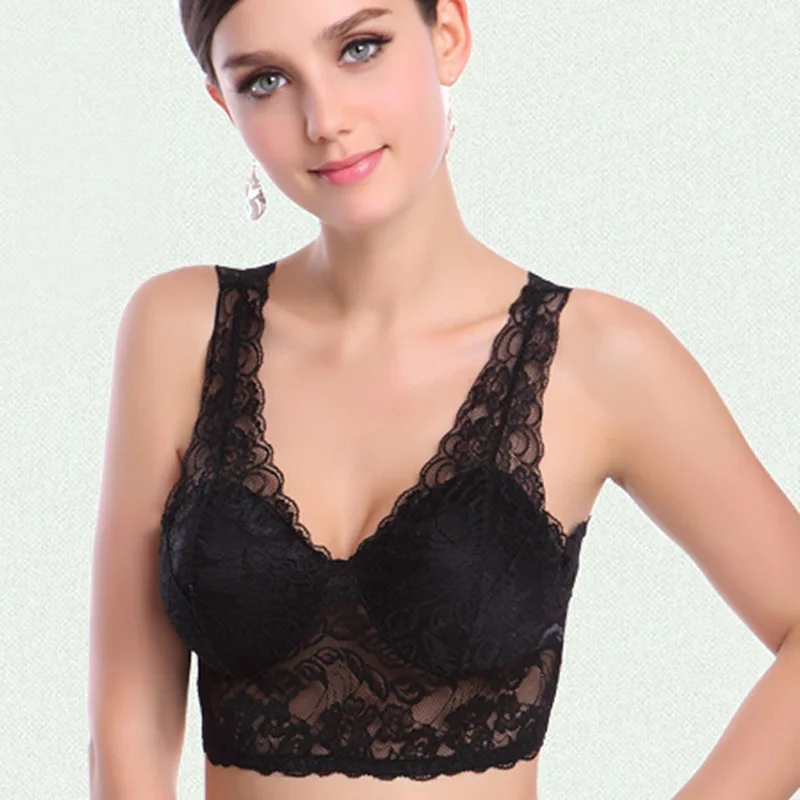Lace Zero Bondage Seamless Erotic Underwear Women's Vest Fades and Gathers No Steel Ring Erotic Bra Lingerie See Through Bra