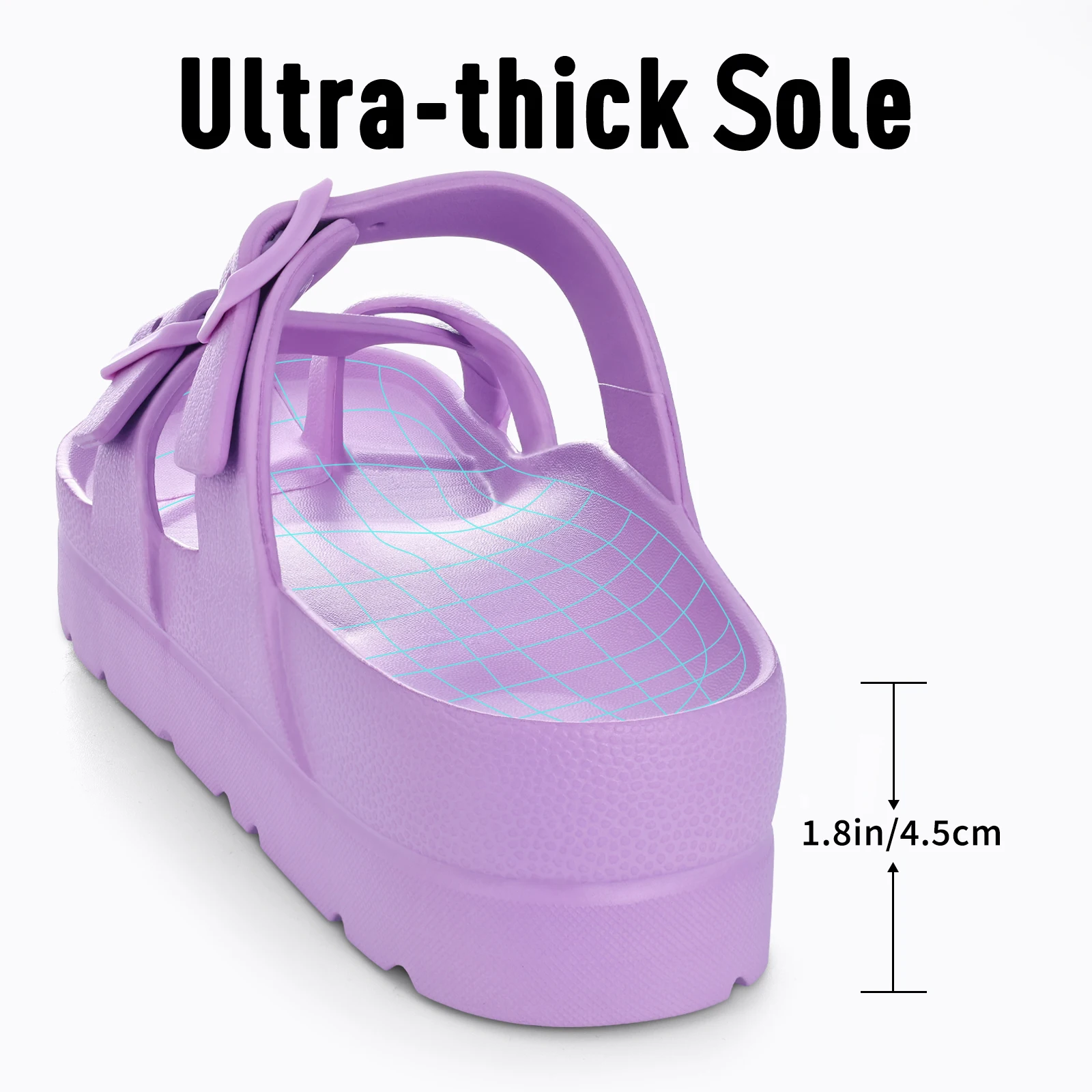 Pillow Sandals for Women Men Thick Sole Adjustable Buckles EVA Flat Sandals Summer Nonslip Cloud women sandals