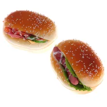 

Slow Rising Soft Hamburgers Fridge Magnet Stickers Whiteboard Magnets Squishy Bread Artificial Fake Cake Kid Toy