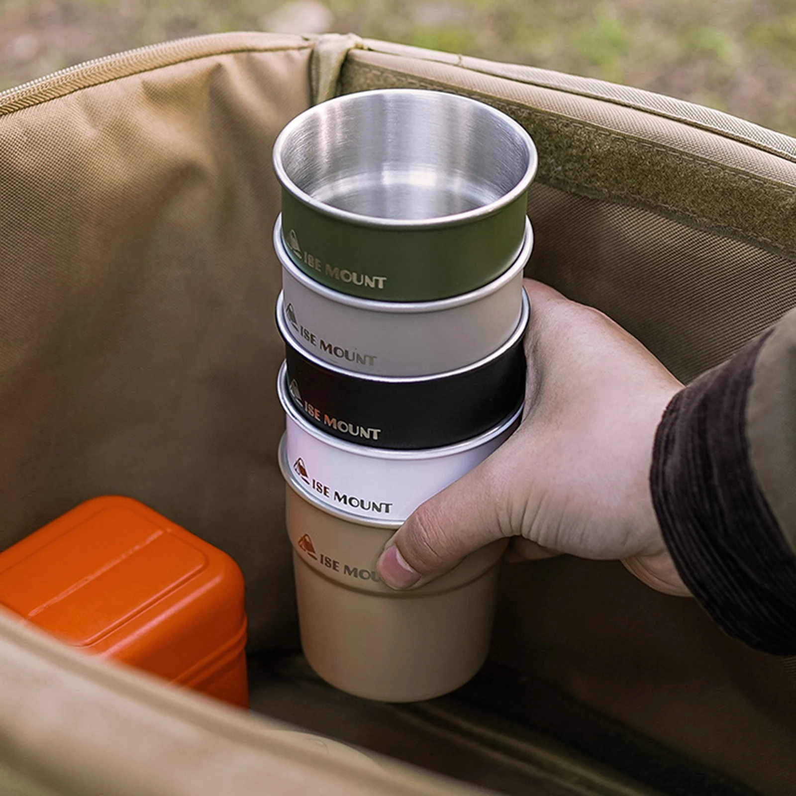 4Pcs Stainless Steel Cups Camping Cups Set 300ml Capacity Drink Cups Coffee Tea Water Cup for Outdoor Travel Camping Hiking Home 3