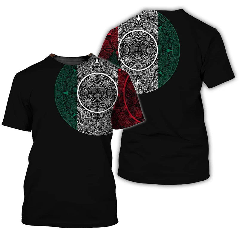 Mexico Flag 3D Print Short Sleeve T Shirt