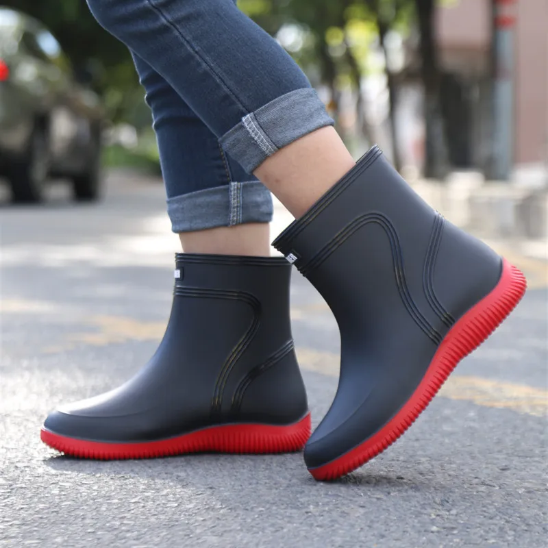 Unisex Rain Boots Waterproof Rubber Shoes Men and Women Work Garden Galoshes Couple Fishing Water Shoes Footwear Bottes De Pluie