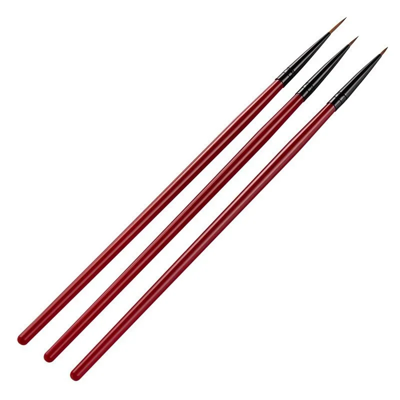 3pcs/set Nail Art Liner Painting Brush Thin Stripe Line Drawing Pen DIY UV Gel Tips French Design Manicure Tool 5/7/11mm 4