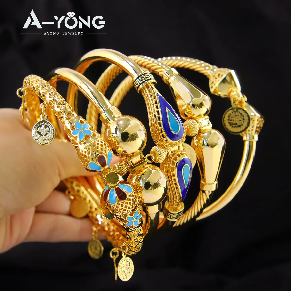 Dubai Gold Farbe Knöchel Armband 21 Karat vergoldet türkische arabische Münzen Fuß Armreifen für Damen Herrenmode Vintage Schmuck Geschenke – Detail 2
