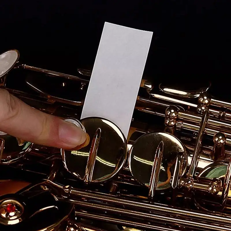 100 Stück Saxophon Reinigungspapier - Saugfähiges Pflegepapier Für Blasinstrumente