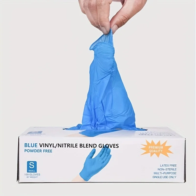 90/60/30PCS Disposable Blue Nitrile Gloves Waterproof Cleaning Gloves Suitable for Kitchen Cleaning Hairdressing Beaut Tattoo disposable gloves nitrile gloves cleaning gloves
