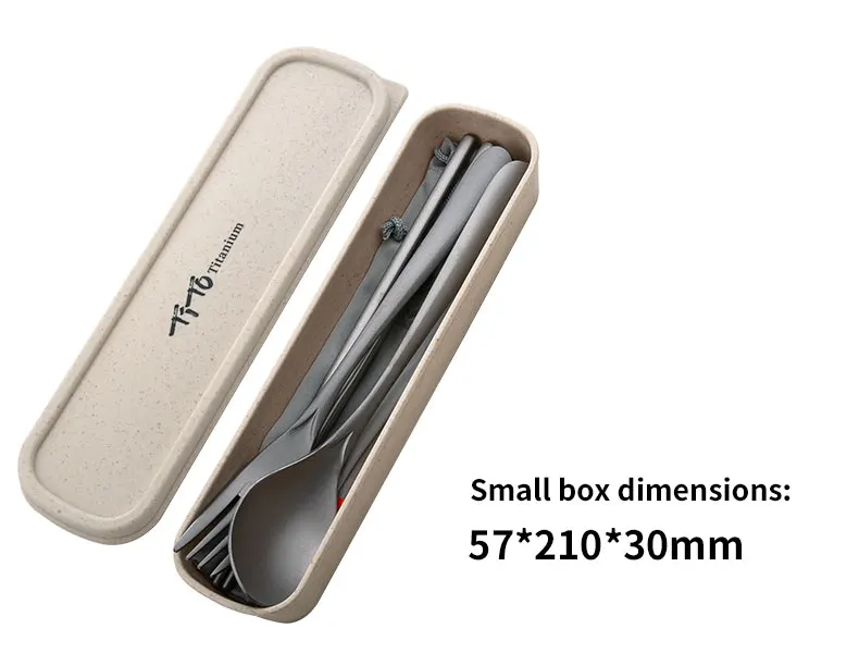Titanium Camping Cutlery Set Portable Fork Spoon And Chopsticks_voghion.com