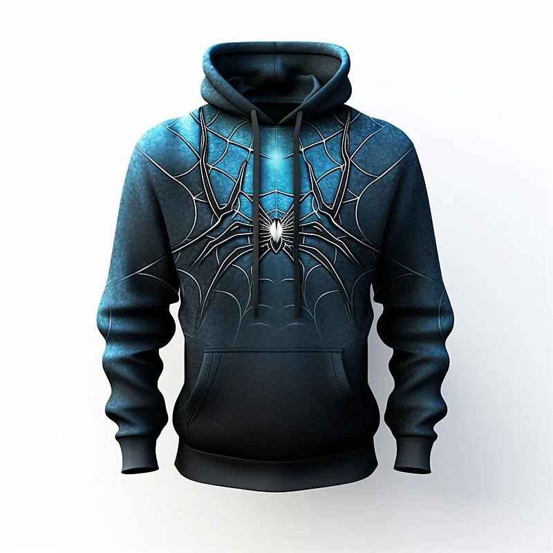thumbnail image 1 of Sudaderas con estampado 3D de araña para hombre, Sudadera con capucha de gran tamaño, ropa de calle Harajuku de tendencia Hip Hop, Cosplay de ocio, moda de otoño, 1 of 3
