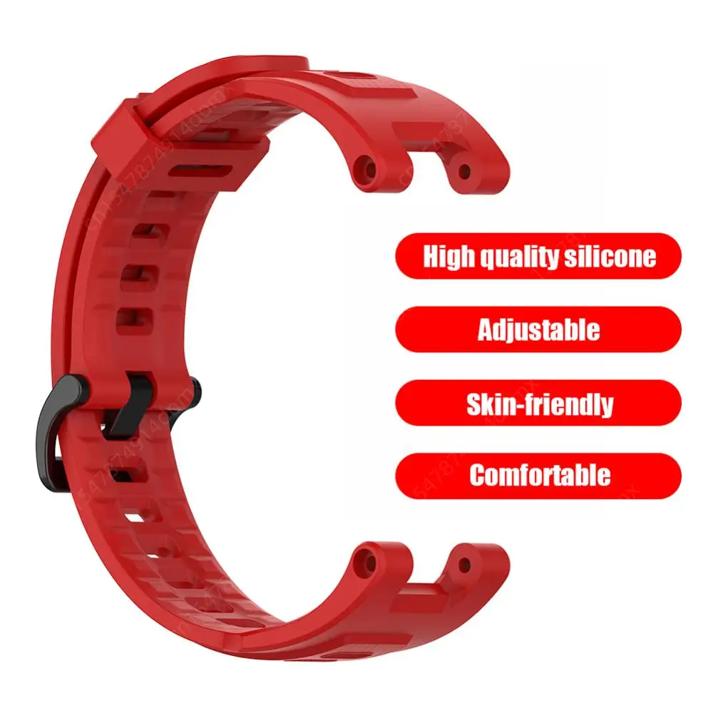 스마트 워치 스트랩 실리콘 손목 밴드, Huami Amazfit T-Rex Pro, Amazfit T-Rex 스마트워치 액세서리, 단색