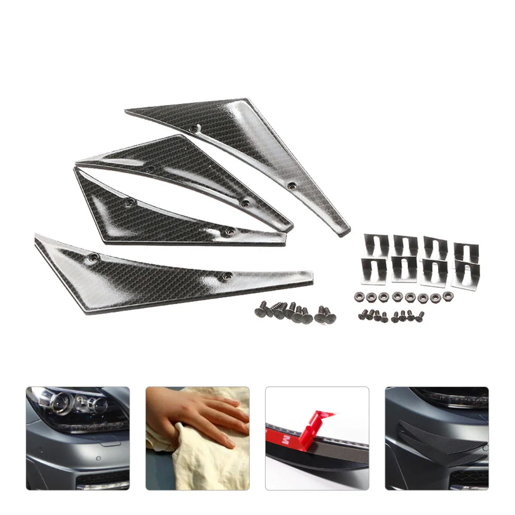 Leading Flow Knife Decor Sticker Car Supplies Bumper Cover for Front Lip Splitter Fins Decorate