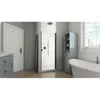 30-31 in. W x 66 in. H Semi-Frameless Swing Shower Door in Matte Black and Clear Glass Shower Doors 2