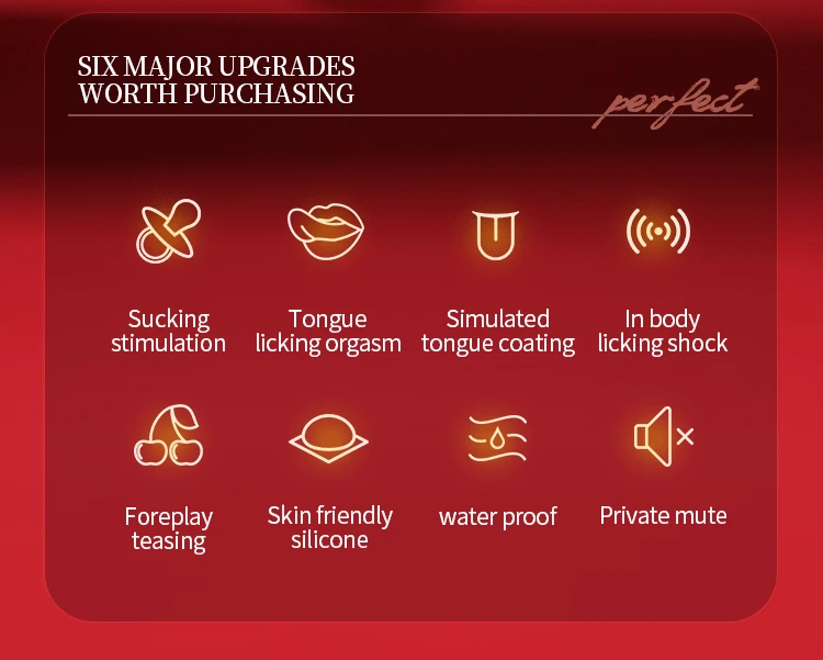 Realistic Licking Tongue Rose Vibrator for Women 7 Speeds Nipples Clitoral Stimulation Sucking Sex Toys for Adult Female Couples