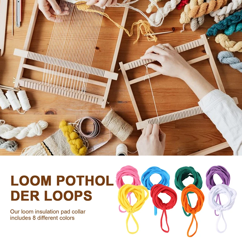 96 Pieces Loom Potholder Loops Weaving Loom Loops Weaving Craft With Multiple Colors For DIY Crafts Supplies-A03I