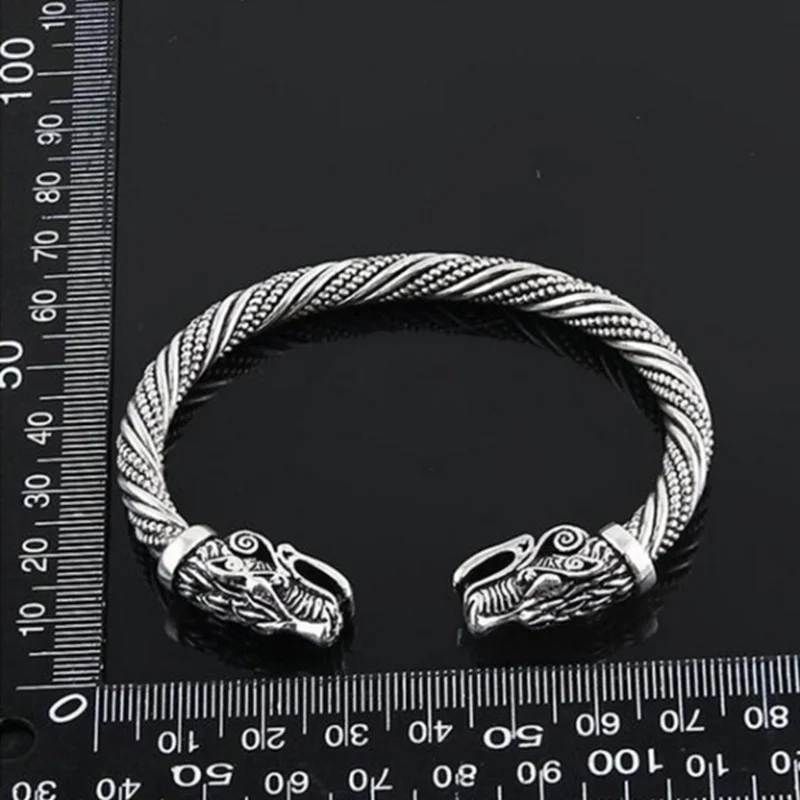 Men's Leading Bracelet Viking Jewelry Fashion Accessories Gold/Silver Plated Viking Bracelet Men's Open Bracelet