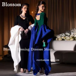 Match Color Elegant Long Flare Sleeves Prom Dresses V-neck Tassel Backless Saudi Evening Dresses 2024 Formal Wedding Party Gown