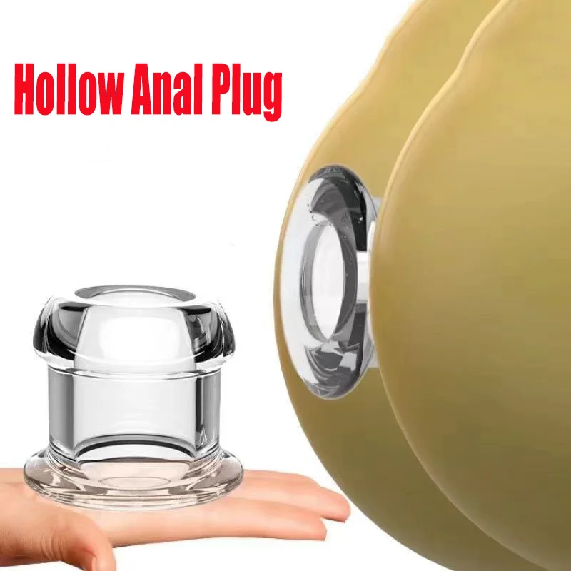 Factory Hollow Anal Plug with Stopper Expander Tunnel Butt Plug Anus Dilation Enema Anal Sex Toys For Women Men Adults 18 anal plug dilator
