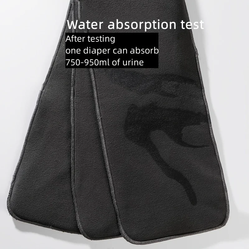 BIAI 1pc/3pcs/5pcs Five-layer Washable Bamboo Charcoal Diaper Resuable Adult Insert Diaper Durable Breathable Old Man of Diapers 3