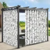 1PC New Fashionable, Simple and Fresh Butterfly Flower Home Decoration Print Perforated Waterproof Curtain, Machine Washable, Su 3