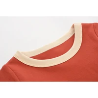 Color Matching Newborn Baby Organic Cotton Summer Rompers Short Sleeve Soft Skin-friendly Romper Pajamas Infant Tops Jumpsuit 5