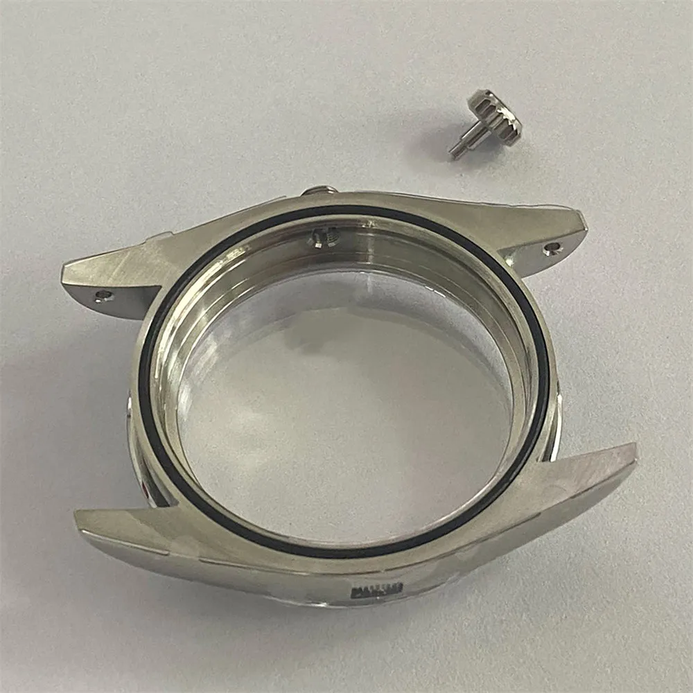 Stainless Steel Watch Case Strap Set, Upgraded High Quality Sapphire Glass Case for NH35 NH36 Movement Mechanical Watch Parts