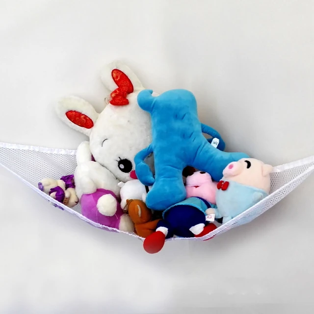 Hamac suspendu en filet pour jouets, organiseur de rangement pour animaux  en peluche Jumbo, boîtes de