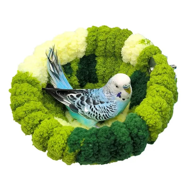 

Bird Bed for Cage Round Birds Nest Winter Warm Hammock Parakeet Budgie Lovebird Hut Tent Birds Cage Hanging Accessories