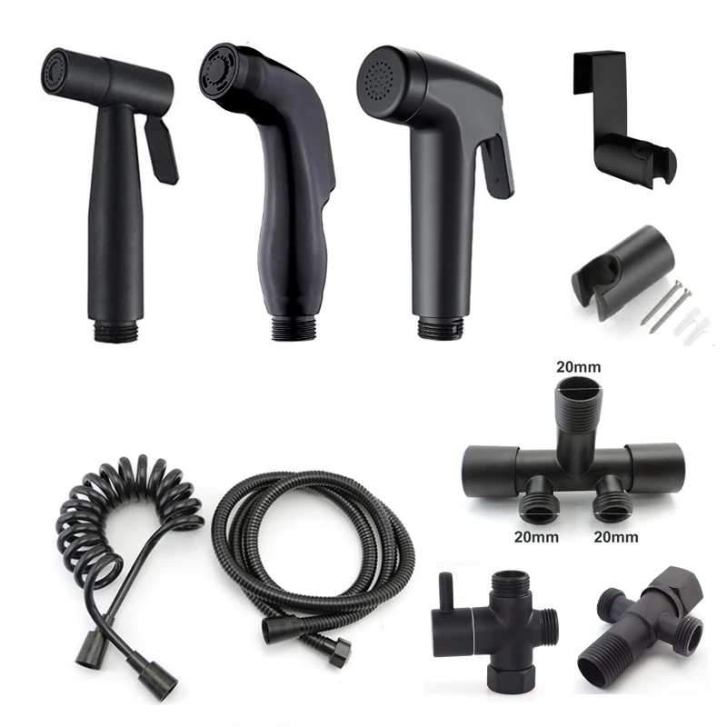 Handheld Black Toilet Wash Bidet Faucet Spray Gun Sprayer Shower Head