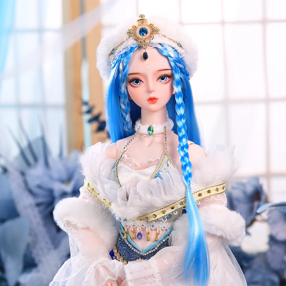 

DBS Dream Fairy 1/3 BJD Custom Makeup 62CM Snow Season Style Doll Full Set Including Clothes Shoes Headdress Girls DIY Dolls