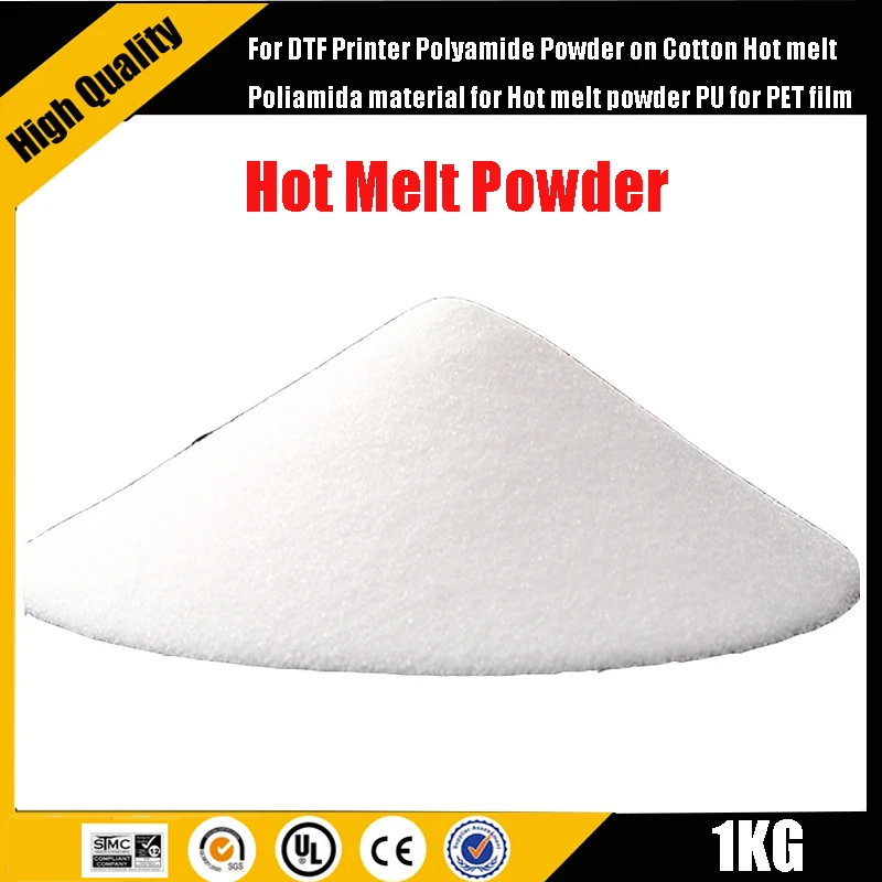 1000g Per bag DTF Polyamide Powder Sublimation on Cotton Hot melt Poliamida  material for sublimation printing Hot melt powder PU