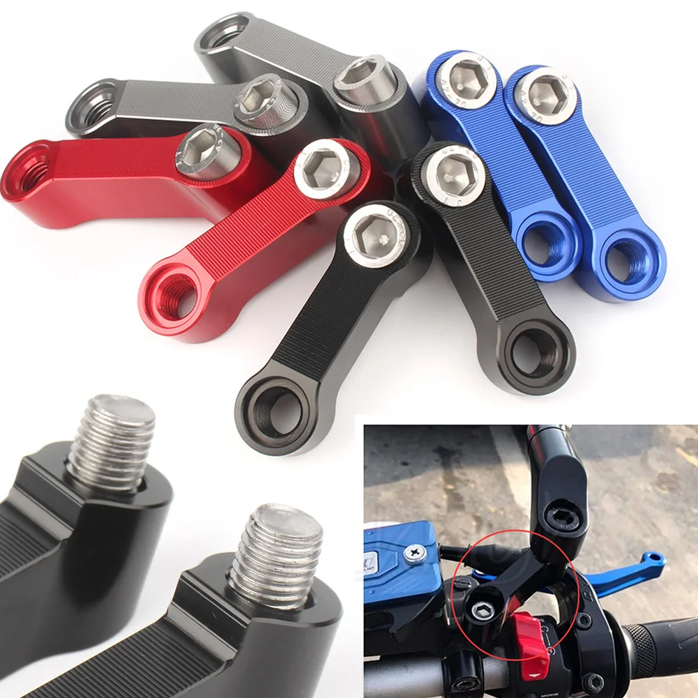 Mirror Riser Extenders Distanziatori Adattatore Di Estensione Universale Per Z800 Z1000 Cb1000R Cb1300Sf Cb750 Cb400 Nc700 Nc750 Moto