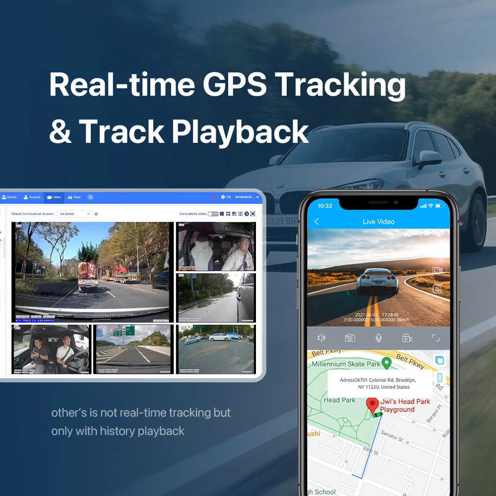 Jimi JC400P 4G Car Camera With Live Stream1080P Dual Cameras GPS