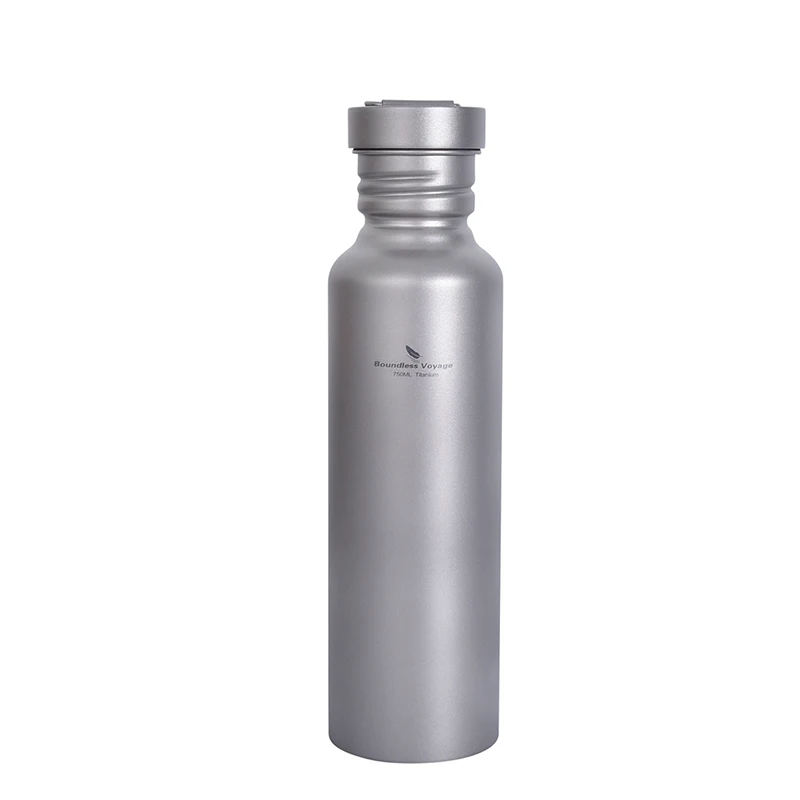 

Boundless Voyage 750ml Titanium Water Bottle with Titanium Lid Outdoor Camping Tableware Cycling Hiking Sports Bottles Ti3002D