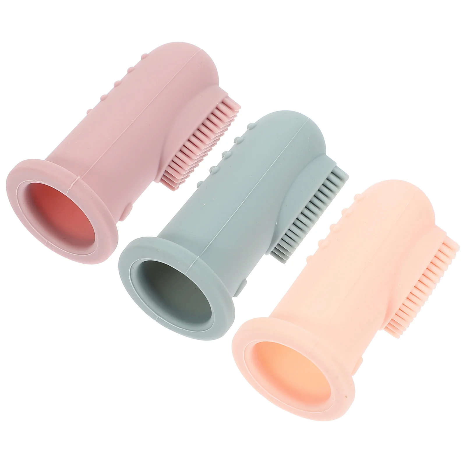 3 Pcs Toothbrush Baby Finger Dot Kids Oral Care Toothbrushes Silicone Teeth Clean for Children