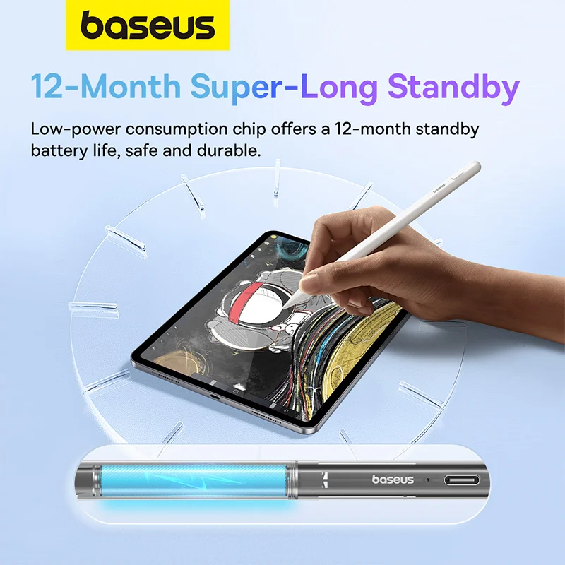 Caneta Baseus-stylus para Ipad Air Ipad 10 Ipad Pro Ipad Mini Rejeição Palm Sucção Magnética - Imagem 5