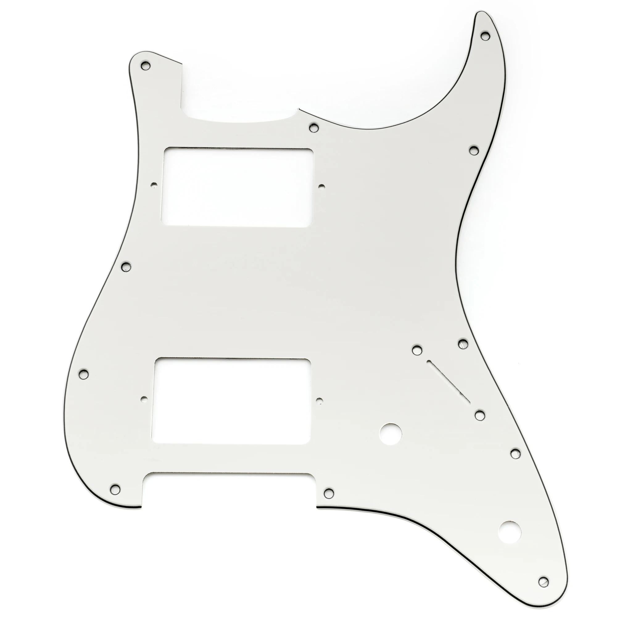 Musiclily Pro 11-Loch-ST-HH-Gitarren-Schlagbrett mit abgedecktem Humbucker-2-Pot-Layout für E-Gitarre im Fender Squier ST-Stil – Detail 6
