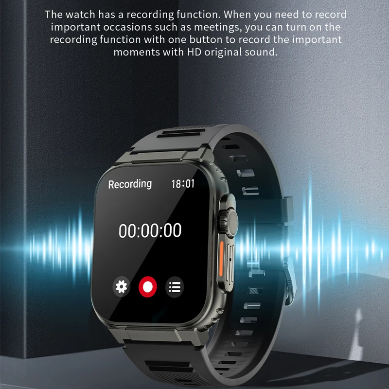 Inch AMOLED Screen Call Smart Watch 600 mAh Large Battery