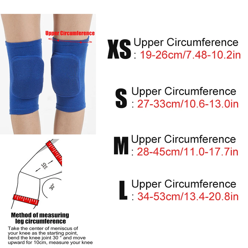 1 Pair Sports Knee Pads Adults Kid Dance Knee Protector Elastic Thicken Sponge Knees Brace Support for Gym Yoga Workout Training knee pad,knee support,knee brace,knee wraps