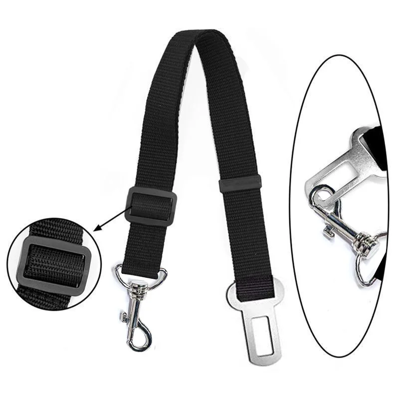 Pet Cat Dog Car Seat Belt Adjustable Safety Travel Clip Reflective Elastic Traction Rope Accessories Supplies Interior