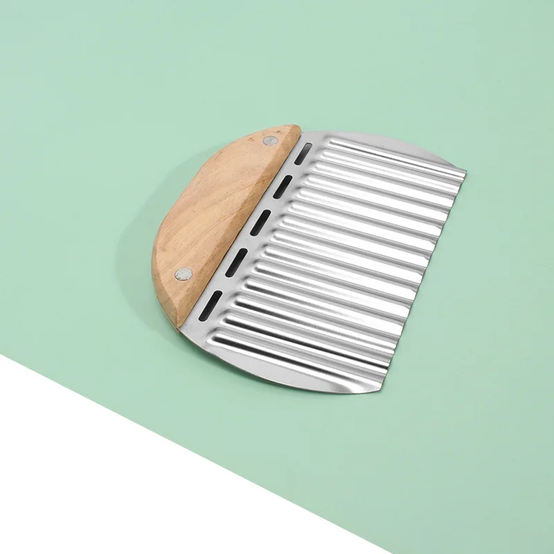 Pastry Cutter Flour Pastry Scraper Chopper Scale Dough Pizza Cutter Wave Knife French Fries Slicer Baking Tool
