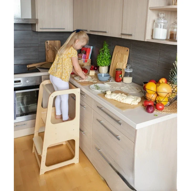 

Kids Step Stool Wooden Toddler Adjustable Step Stool for Kids Kitchen Stool Helper Toddlers Learning，high Chairs，Furniture